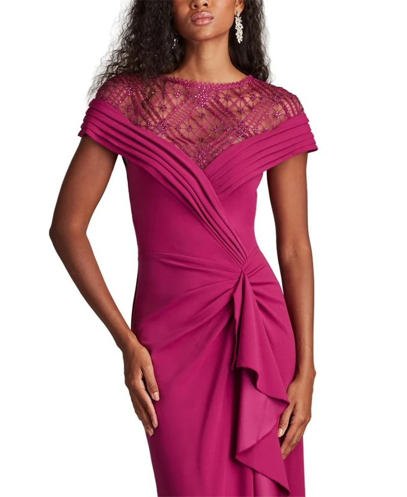 Yura Waterfall Flounce Gown