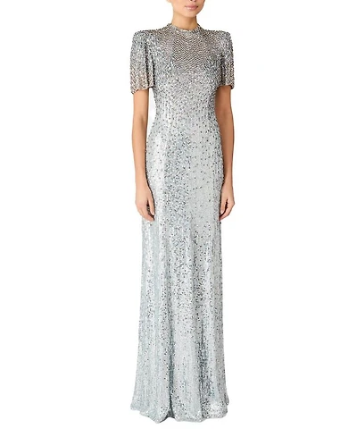 Jourdain Sequin-Embellished Gown