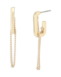 Allsaints Swag Chain Hexagon Huggie Hoop Earrings