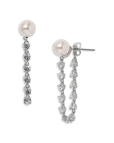 Nadri Venus Front to Back Earrings, 3.1L