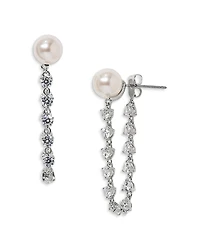 Nadri Venus Front to Back Earrings, 3.1L
