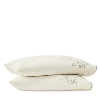 Boll & Branch Signature Etched Peony Piped-Edge King Pillowcase, Pair