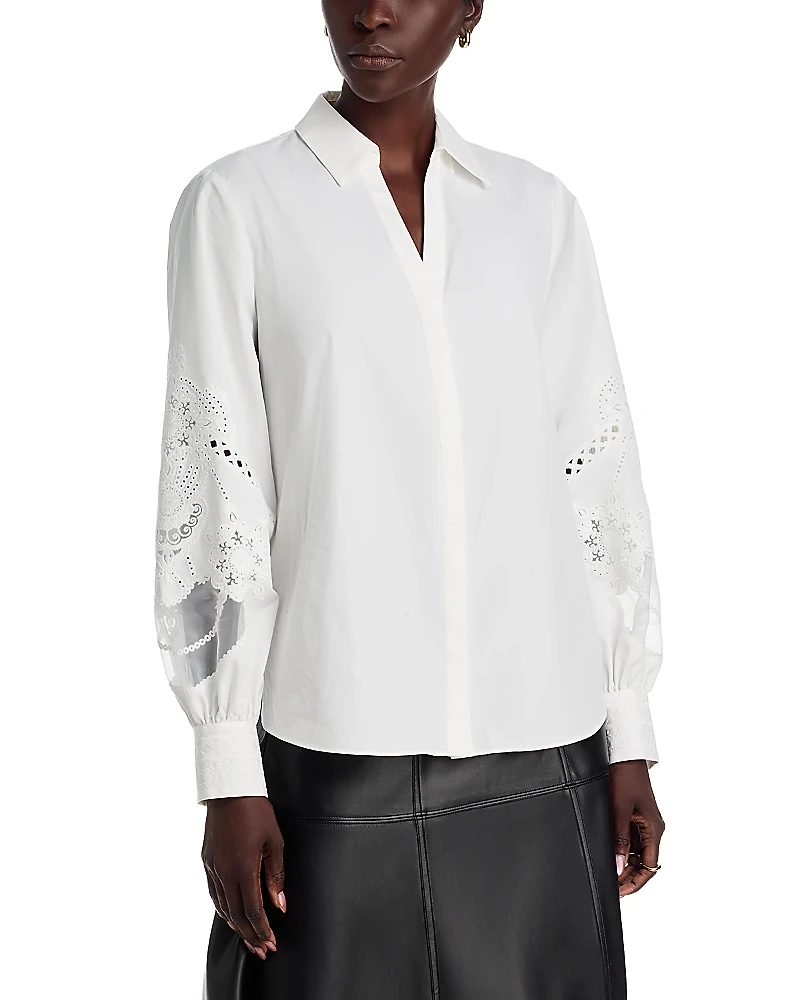 Kobi Halperin Calla Lace Sleeve Blouse
