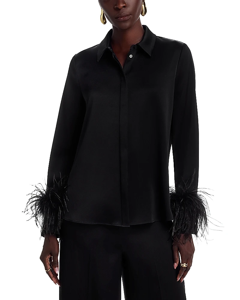 Ungaro Luna Satin Back Crepe Blouse