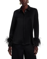 Ungaro Luna Satin Back Crepe Blouse