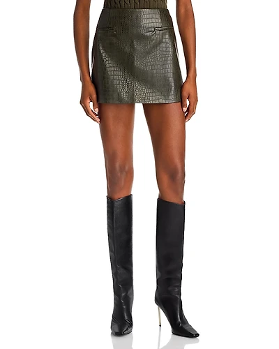 Nonchalant Label Baron Faux Leather Mini Skirt