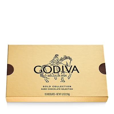 Godiva Chocolatier Dark Chocolate Gift Box, 15 Piece