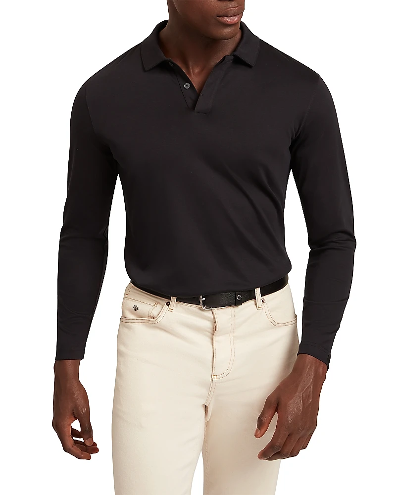 Ted Baker Ignac Long Sleeve Regular Soft Touch Cotton Polo