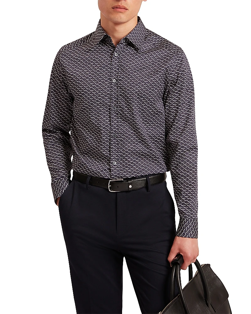 Ted Baker Agnar Long Sleeved Regular Fit Button Down Shirt