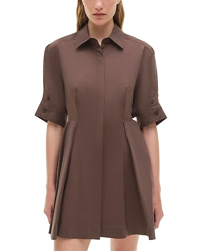 Simkhai Jazzie Elbow Sleeve Mini Shirt Dress