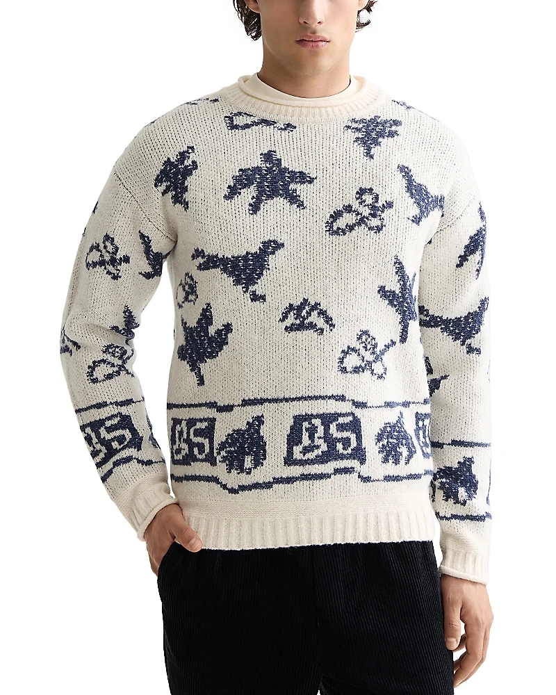 Scotch & Soda Jacquard Extra Dropped Shoulder Sweater