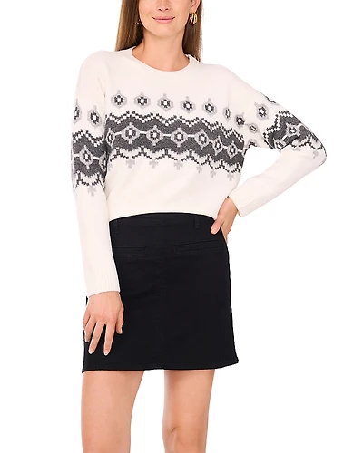 Vince Camuto Fair Isle Raglan Sleeve Sweater