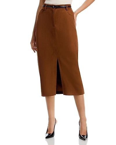 T Tahari Slim Slit Front Skirt