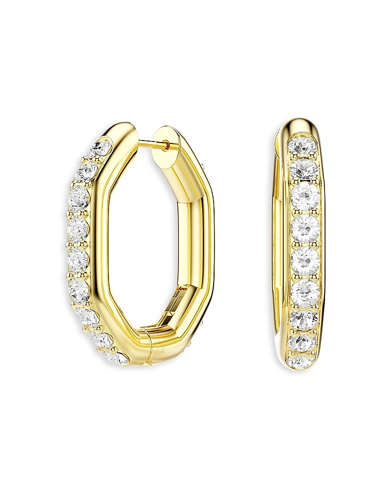 Swarovski Dextera Pave Crystal Geometric Hoop Earrings