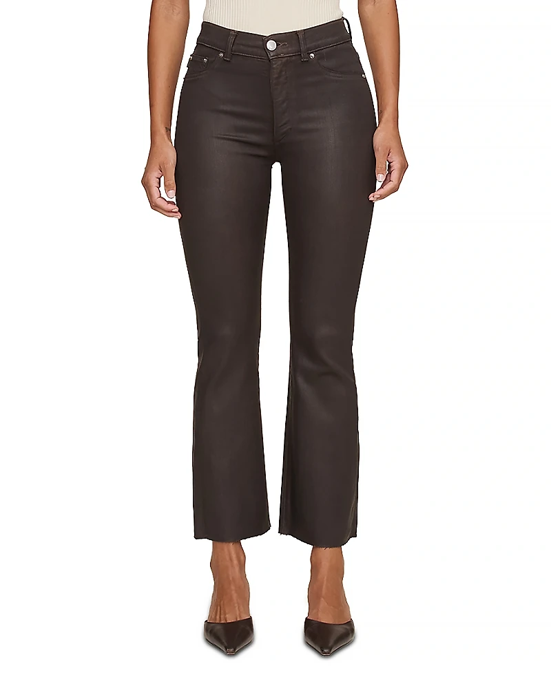 DL1961 Petite Bridget Boot High Rise Instasculpt Coated Jeans