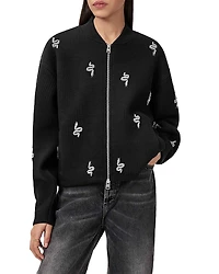 Allsaints Rhea Bea Embellished Bomber Jacket