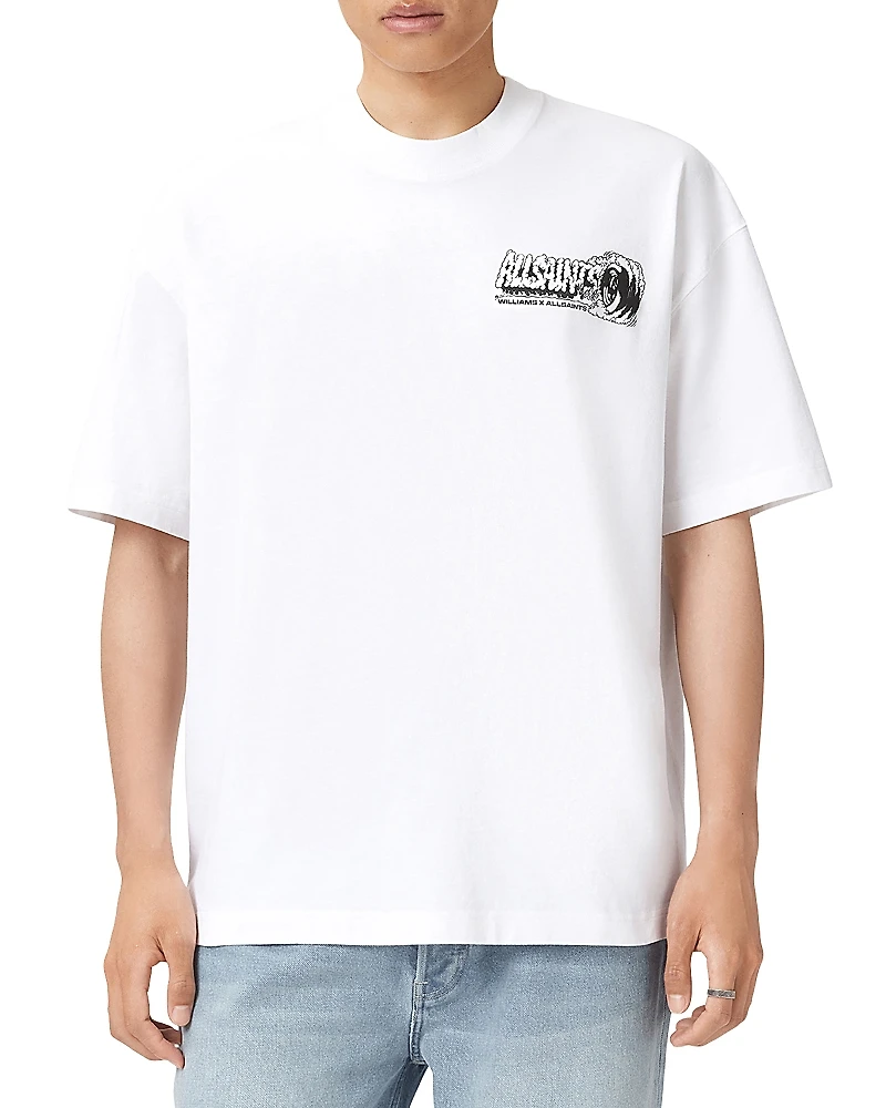 Allsaints Burnout Short Sleeved Crewneck Tee