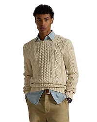 Polo Ralph Lauren Cotton Cable Knit Crewneck Sweater