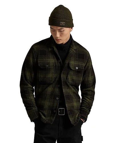 Polo Ralph Lauren Plaid Pile Fleece Shirt Jacket