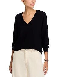 Majestic Filatures French Terry V Neck Sweatshirt