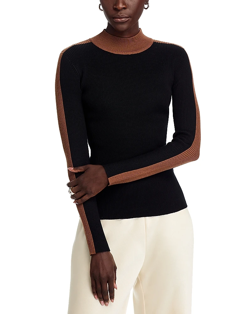 T Tahari Striped Sleeve Sweater