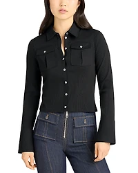 Cinq a Sept Lyric Long Sleeve Poplin Top