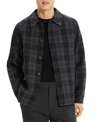 Theory Wool & Cashmere Check Overshirt
