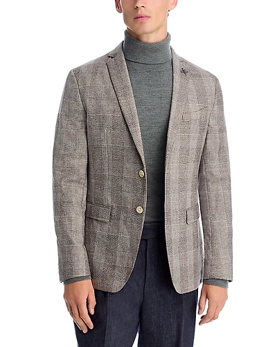 John Varvatos Star Usa Varick Slim Fit Jersey Plaid Sport Coat