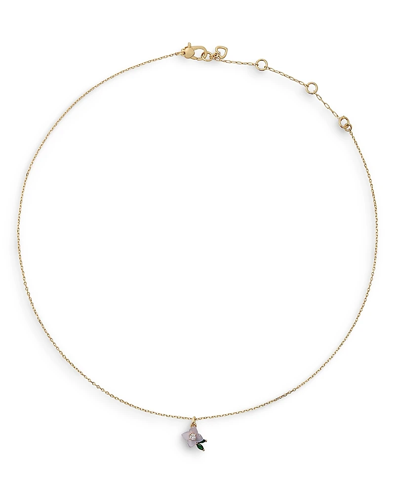 kate spade new york Gifting Appreciate You Flower & Leaf Pendant, 16-19