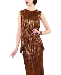 Anna Sui Fortuny Pleats Sleeveless Top