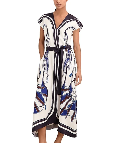 Reiss Gemma Scarf Print Dress
