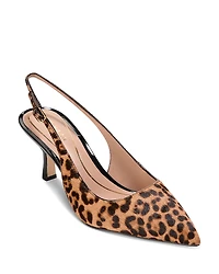Cole Haan Women's Hansell Animal Print Calf Hair Slingback Pumps