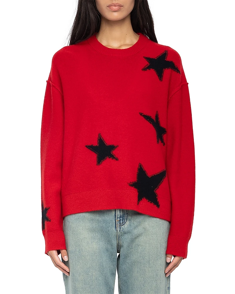 Zadig & Voltaire Markuz Ws Stars Graphic Cashmere Sweater