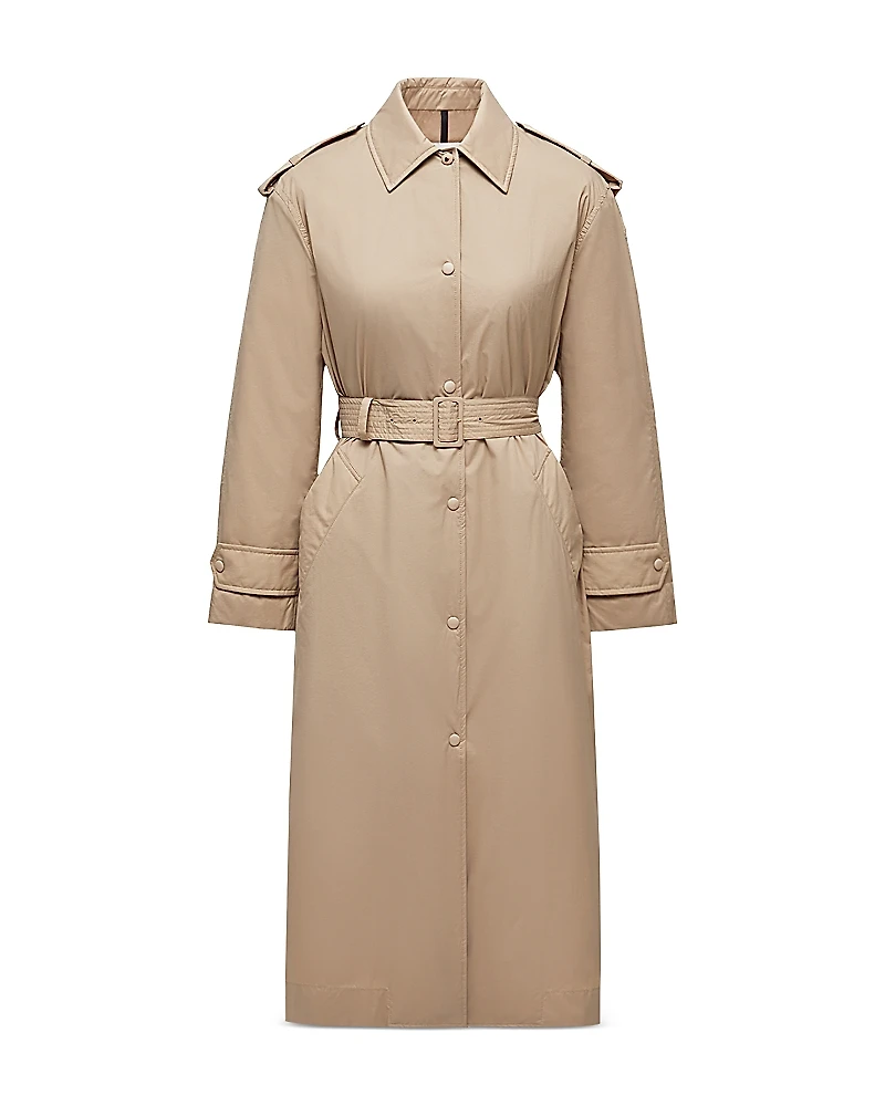 Moncler Yevre Leather Trench Jacket