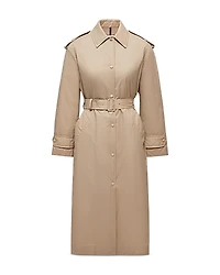 Moncler Yevre Leather Trench Jacket