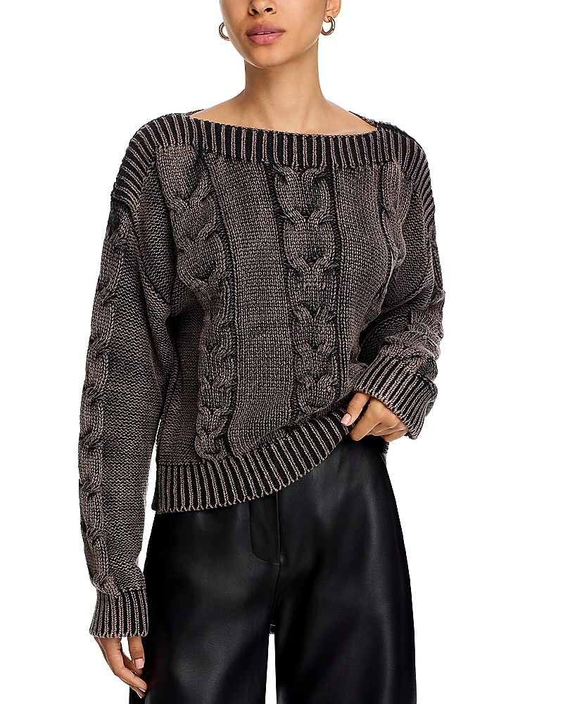 Steve Madden Debbi Cable Knit Sweater