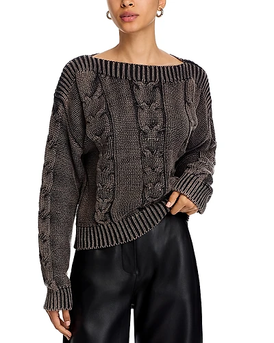 Steve Madden Debbi Cable Knit Sweater