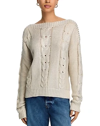 Steve Madden Debbi Cable Knit Sweater