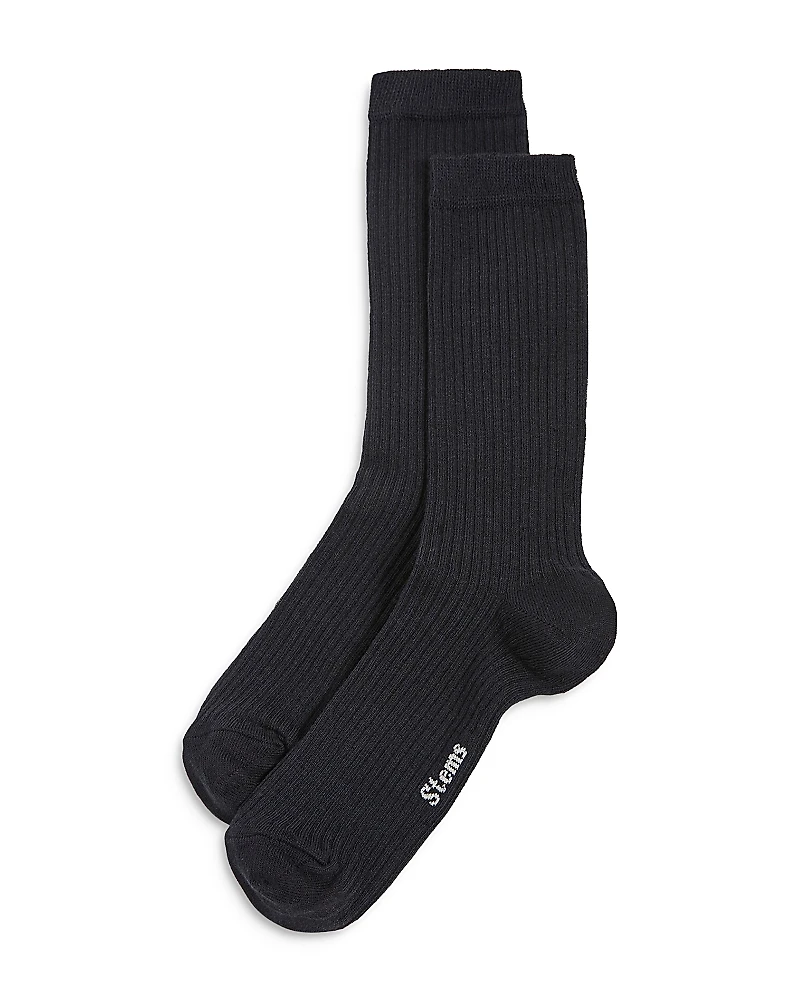 Stems Rib Knit Crew Socks