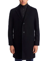 Hugo Milogan Extra Slim Fit Topcoat with Zip-Out Bib