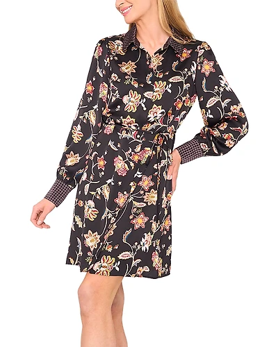 CeCe Tie Waist Shirtdress