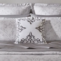 Sferra Umbria Embroidered Linen Decorative Pillow, 20 x 20