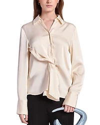 Kate Barton Draped Button Front Shirt