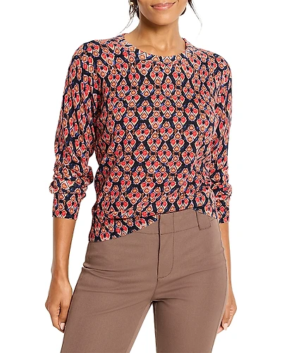Nic+Zoe Harvest Ikat Cotton Sweater