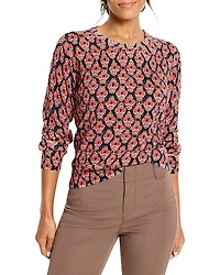 Nic+Zoe Harvest Ikat Cotton Sweater