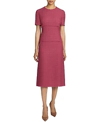 Santorelli Giulia Short Sleeve A-Line Tweed Dress