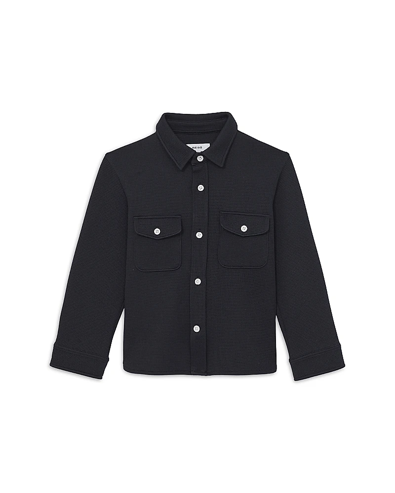 Reiss Boys' Alabastor Waffle Textured Shirt Jacket