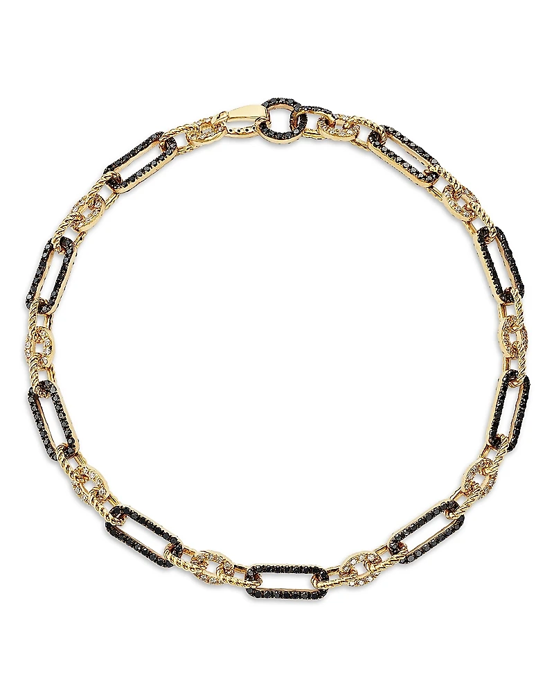 Bloomingdale's Fine Collection Black & White Diamond Chain Link Bracelet