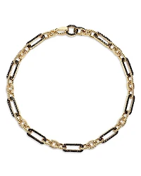 Bloomingdale's Fine Collection Black & White Diamond Chain Link Bracelet