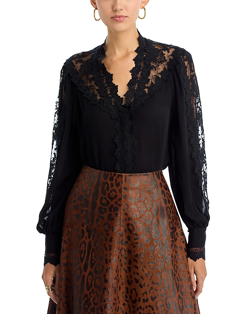 Kobi Halperin Miguel Lace Inset Blouse